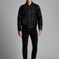Dwayne Johnson The Other Guys Black Leather Jacket – back view