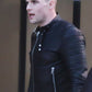 Ed Skrein Deadpool Black Leather Jacket – close-up and worn views