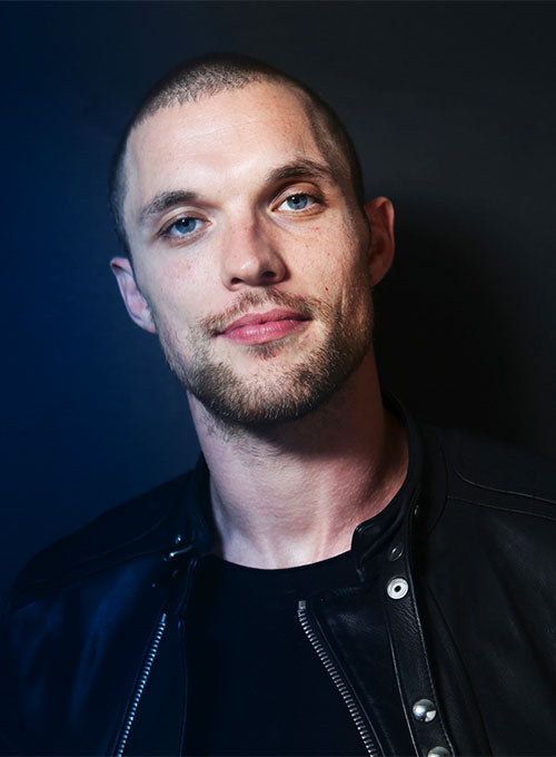 Ed Skrein Deadpool Black Leather Jacket – close-up and worn views