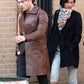 Ed Westwick White Leather Trench Coat – Ed Westwick wearing the look, photo 2