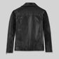Eddie Redmayne Black Leather Jacket – back view