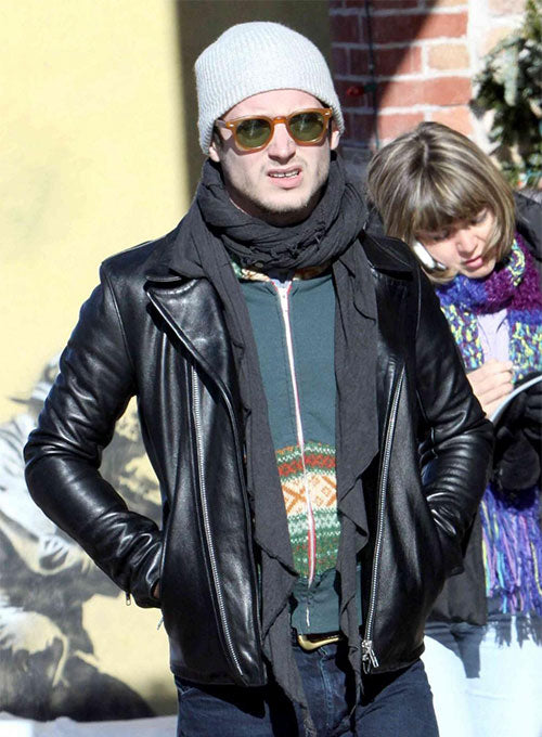 Elijah Wood Black Leather Jacket – celebrity inspiration look