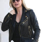 Ellen Pompeo Grey Leather Jacket – front view