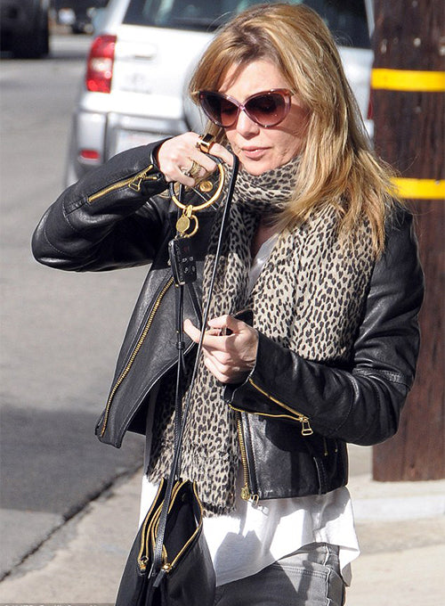 Ellen Pompeo Grey Leather Jacket – close-up and worn views
