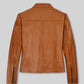 Ellen Pompeo Black Biker Leather Jacket – back view