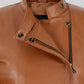 Ellen Pompeo Black Biker Leather Jacket – close-up and worn views