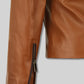 Ellen Pompeo Black Biker Leather Jacket – close-up and worn views