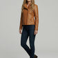 Ellen Pompeo Black Biker Leather Jacket – full product view