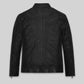 Elon Musk SNL Promo Black Leather Jacket – back view