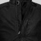 Elon Musk SNL Promo Black Leather Jacket – close-up detail of leather and stitching