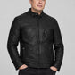 Elon Musk SNL Promo Black Leather Jacket – worn look