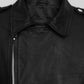 Elsa Pataky Black Biker Leather Jacket – close-up and worn views