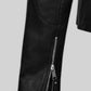 Elsa Pataky Black Biker Leather Jacket – close-up and worn views