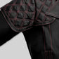 Elvis Presley Red Leather Long Coat – close-up and worn views