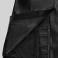 Elvis Presley Red Leather Long Coat – close-up and worn views