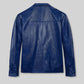 Elvis Presley Speedway Blue Leather Jacket – back view