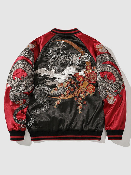 Embroidered Sukajan Japanese Dragon 'Shishu' - Sublimation Jacket ( Recreated Edition )