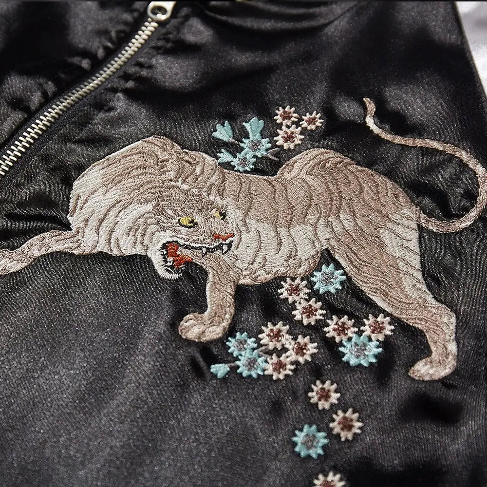 Embroidered Sukajan Tiger Design 'Kasutamu' - Sublimation Jacket ( Recreated Edition )