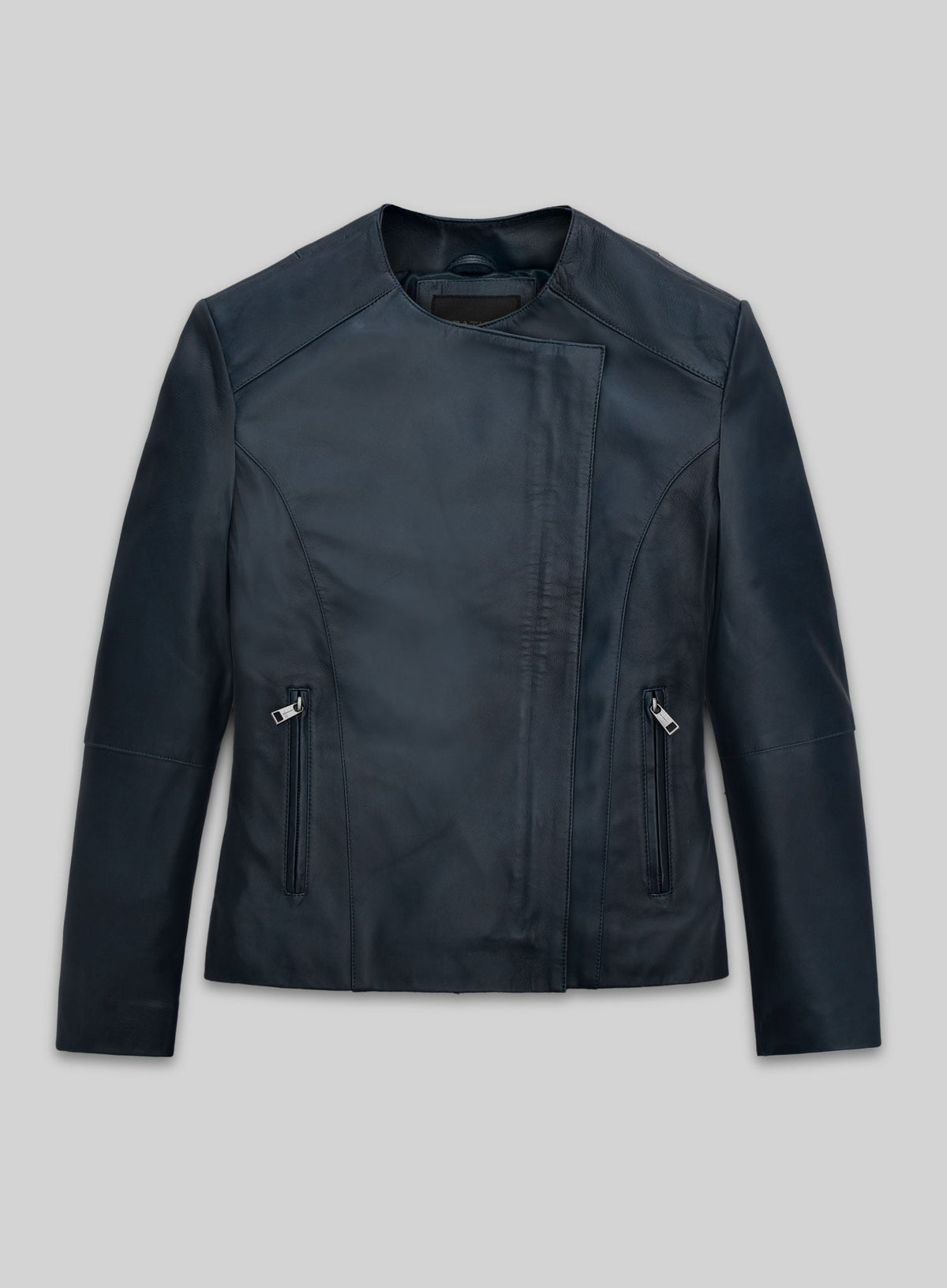 Emily Bett Rickards Arrow Black Leather Jacket – front view