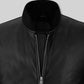 Eminem Red Carpet Leather Jacket – close-up and worn views