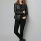 Emma Stone Black Biker Leather Jacket – full product view