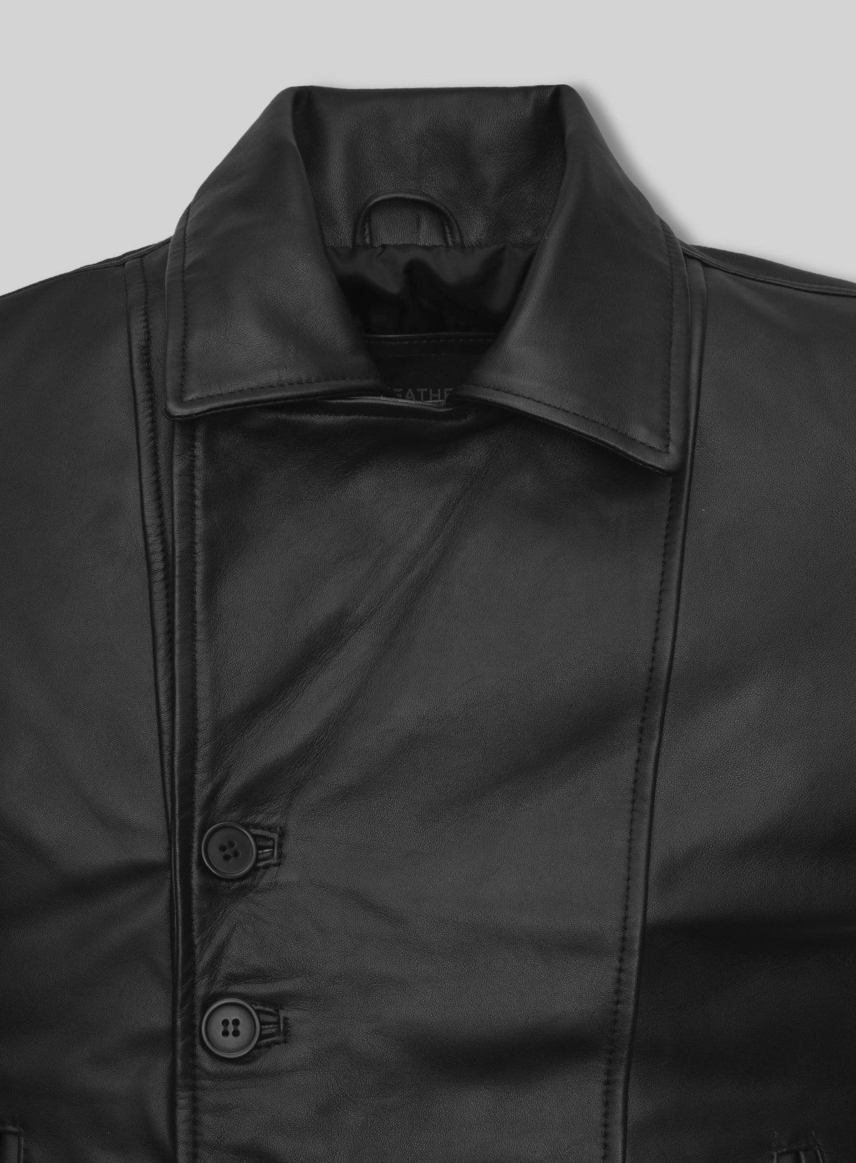 Emma Stone Black Biker Leather Jacket – close-up and worn views