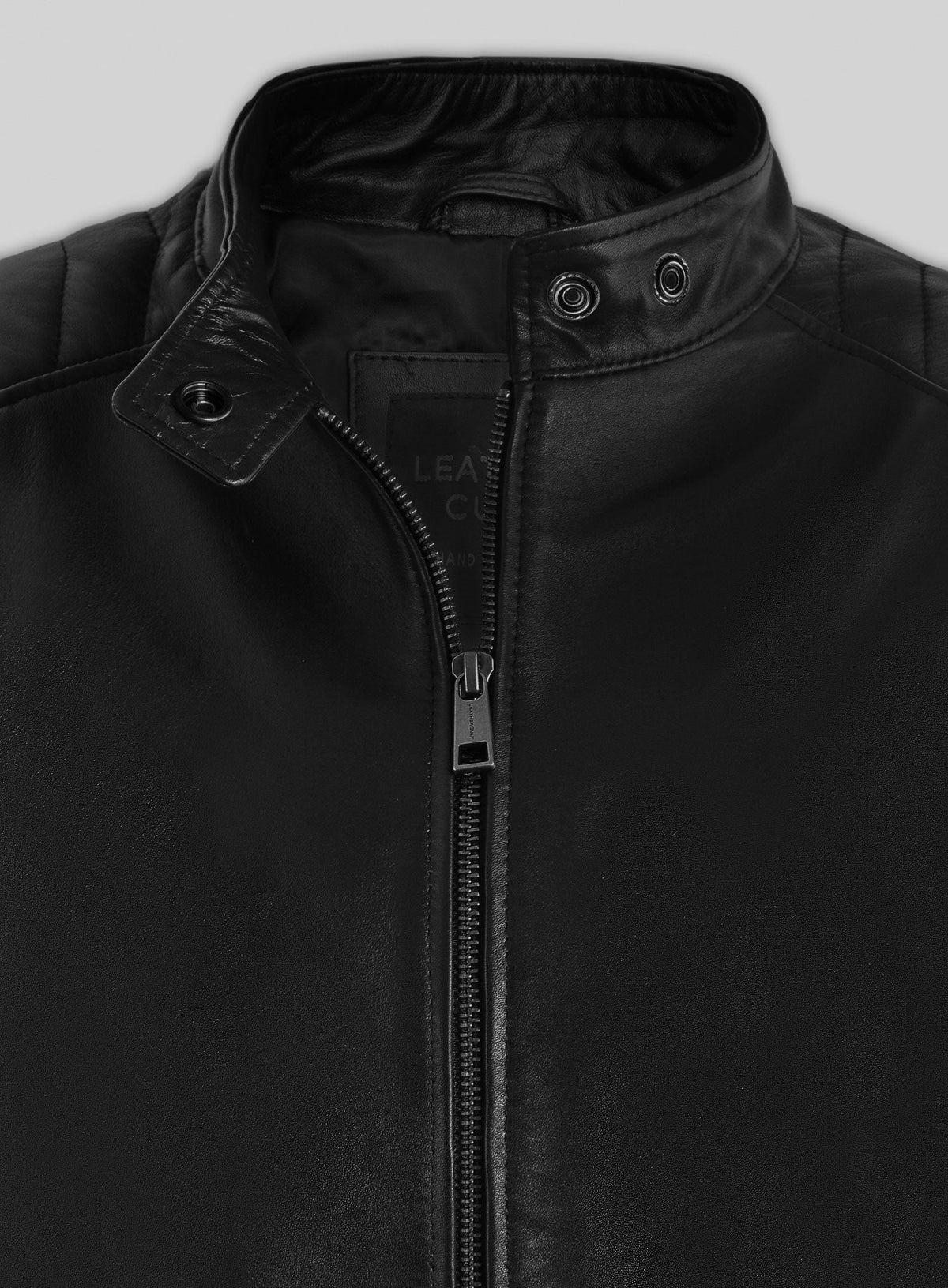 Emma Stone Zombieland: Double Tap Black Leather Jacket – close-up and worn views