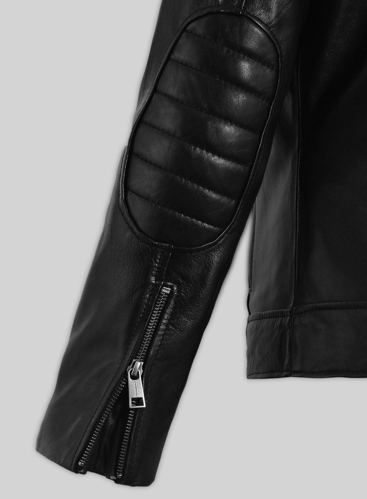Emma Stone Zombieland: Double Tap Black Leather Jacket – close-up and worn views