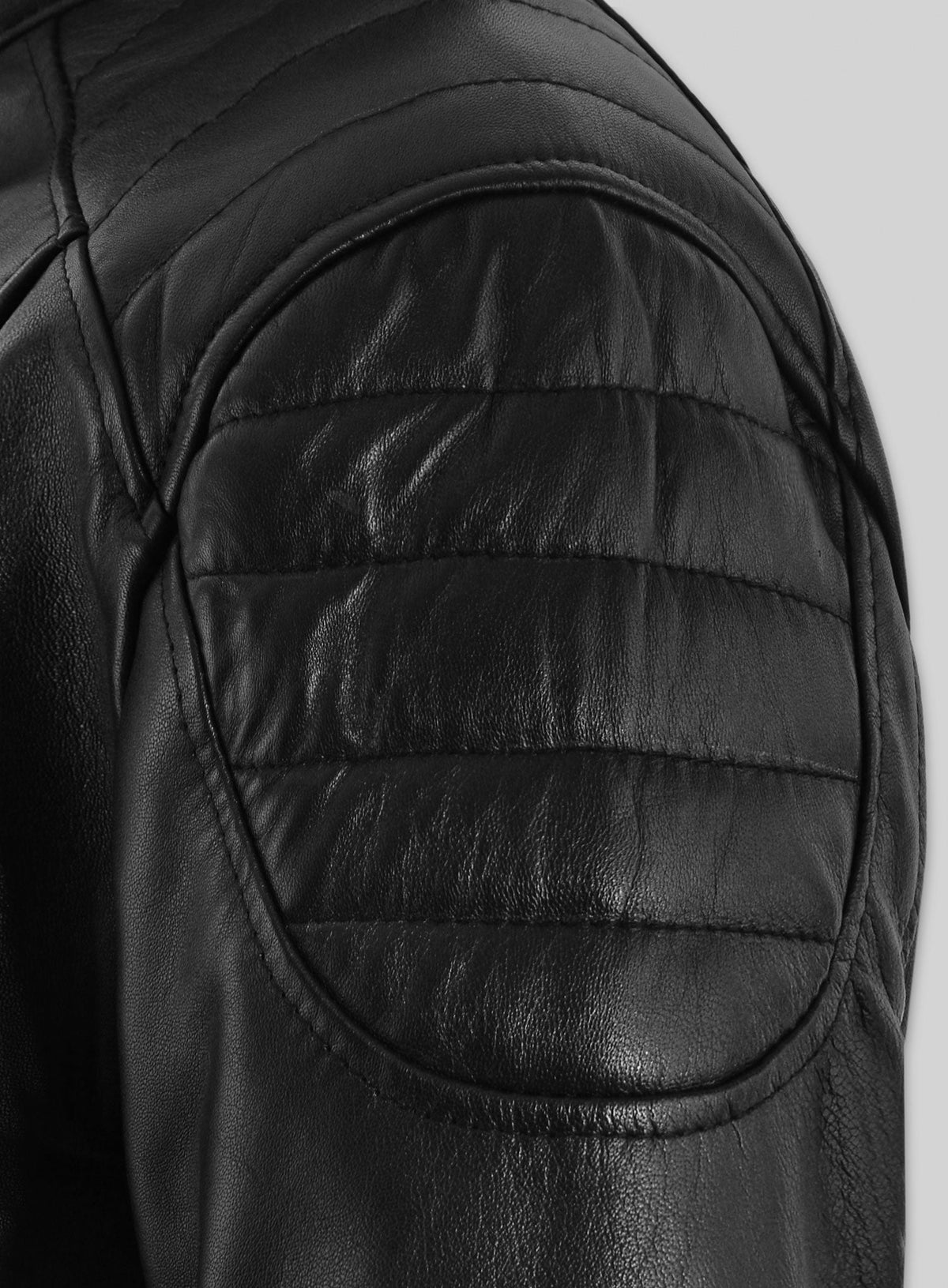 Emma Stone Zombieland: Double Tap Black Leather Jacket – close-up and worn views