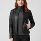 Emma Stone Zombieland: Double Tap Black Leather Jacket – full product view