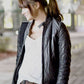 Emma Stone Zombieland Black Leather Jacket – front view