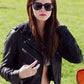 Emma Watson The Bling Ring Black Leather Jacket – front view