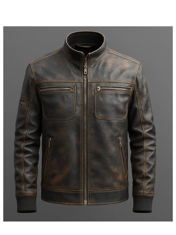 Enzo Leather Brown Jacket – Men’s Premium Brown Leather Jacket
