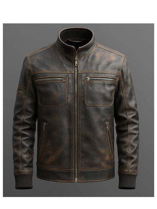 Enzo Leather Brown Jacket – Men’s Premium Brown Leather Jacket
