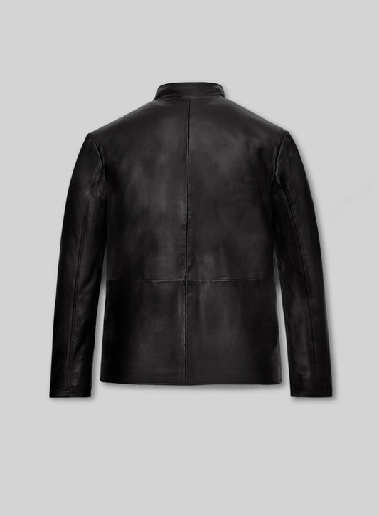 Eric Dane Grey's Anatomy Black Leather Jacket – back view
