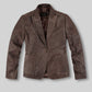 Eva Mendes Ghost Rider Black Leather Blazer – front view