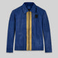 Fallout 76 Vault Blue Leather Jacket – front view
