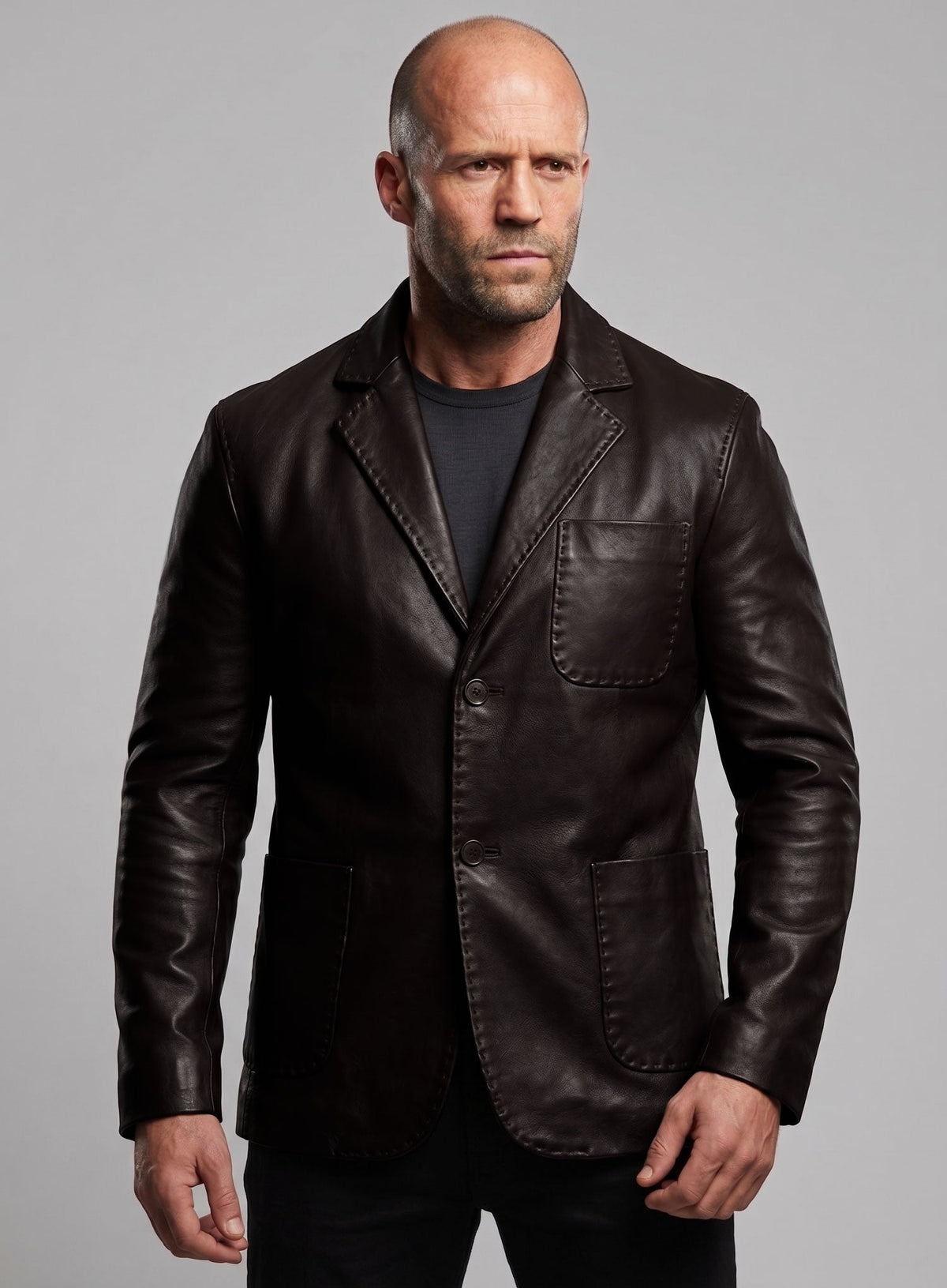 Fast and Furious 7 Jason Statham Leather Blazer view 6