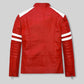 Fight Club White Leather Jacket – back view