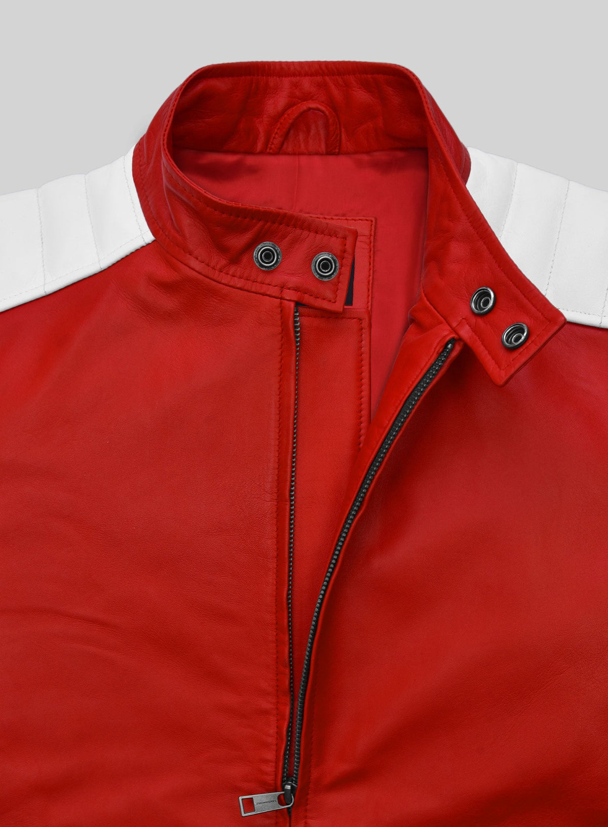 Fight Club White Leather Jacket – close-up and worn views