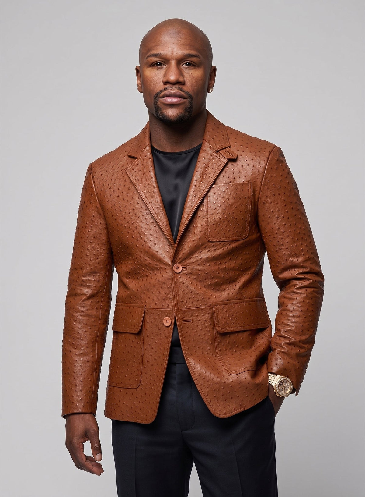 Floyd Mayweather Leather Blazer view 6