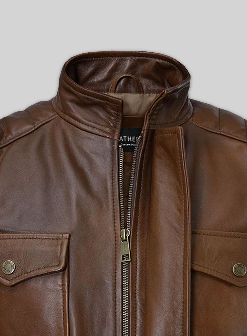 Frank Grillo Boss Level Leather Jacket view 3
