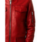 Freya Leather Red Jacket – Women’s Leather Jacket (Red)