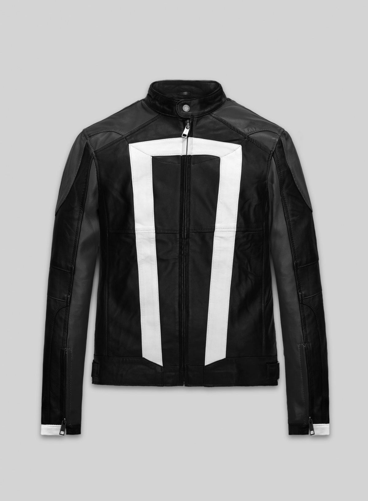 Gabriel Luna Agents of SHIELD Ghost Rider Black Leather Jacket – front view