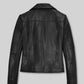 Gal Gadot Fast and Furious 6 Black Leather Jacket – back view