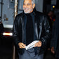 George Clooney Leather jacket in black – George Clooney wearing the look, photo 2