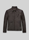 Gerard Butler Den Of Thieves Black Leather Jacket – front view