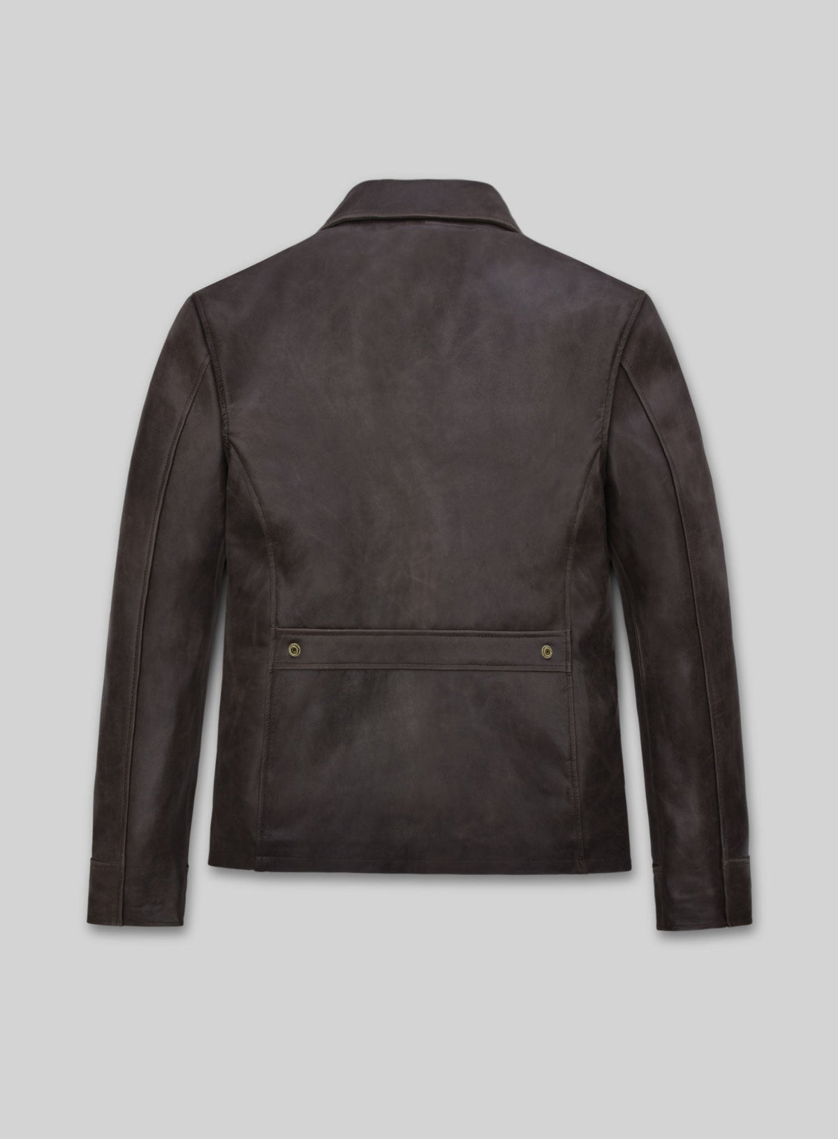 Gerard Butler Den Of Thieves Black Leather Jacket – back view