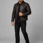 Gerard Butler Den Of Thieves Black Leather Jacket – full product view