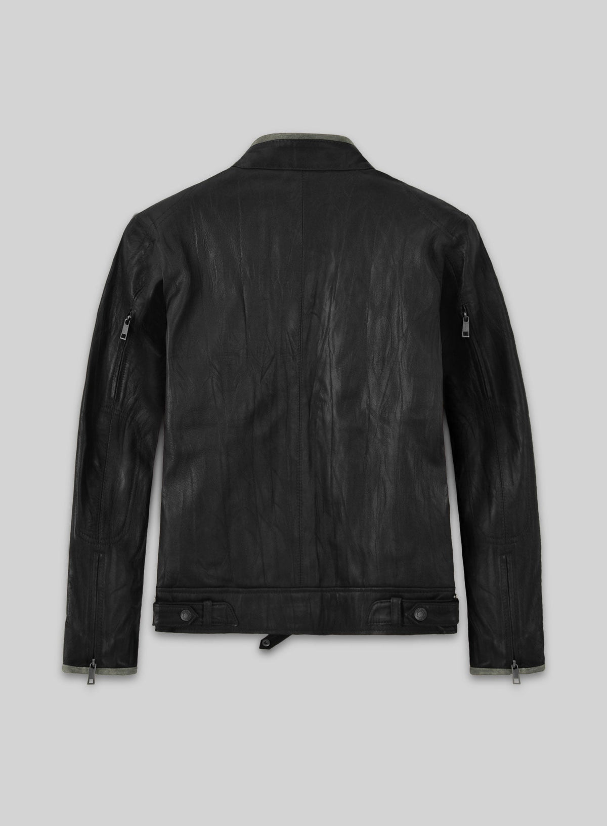 Gerard Butler Olympus has fallen premiere Black Leather Jacket – back view
